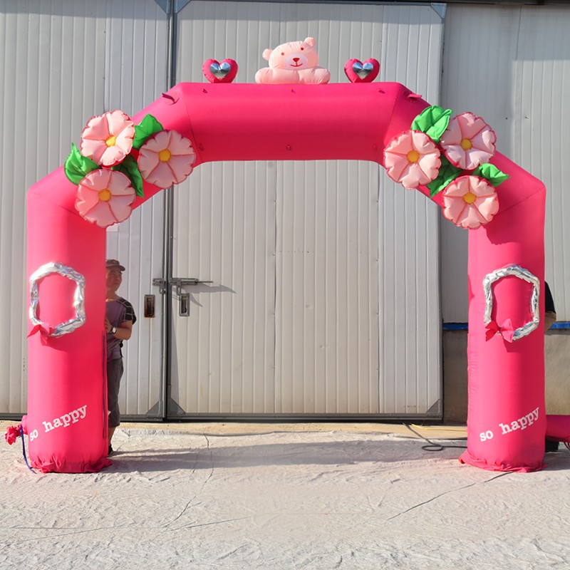 黔南粉色婚礼拱门